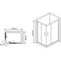 Душевой уголок RGW Classic CL-42 1200x800x1850 профиль хром, стекло шиншилла