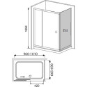 Душевой уголок RGW Classic CL-45 (960-1010)x700x1850 профиль хром