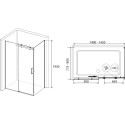 Душевой уголок RGW Tornado TO-44 140x80, профиль хром