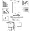 Душевой уголок Radaway Essenza New Black KDJ 100х70 R