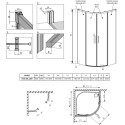 Душевой уголок Radaway Idea Black PDD 80х80