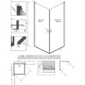 Душевой уголок Radaway Nes Black KDD I Frame 100x80