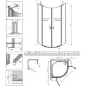 Душевой уголок Radaway Nes PDD II 100x90