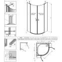 Душевой уголок Radaway Nes PDD II 90x80