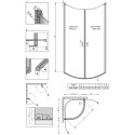 Душевой уголок Radaway Nes PDD I 90x90
