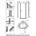 Душевой уголок Radaway Nes PTJ 80x100, R