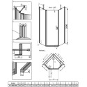 Душевой уголок Radaway Nes PTJ 80x90, L