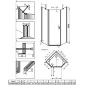 Душевой уголок Radaway Nes PTJ 90x100, L