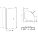 Душевой уголок Radaway Premium Plus A 80x190 прозрачное стекло