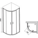 Душевой уголок Ravak BLCP4-80 Transparent, белый профиль