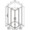 Душевой уголок Ravak BLSRV2-90 профиль хром + средство для ванн и защитное средство