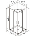 Душевой уголок Ravak BLSRV2K 120x80, профиль черный
