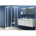 Душевой уголок Ravak SKCP4-80 Transparent, профиль белый
