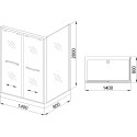 Душевой уголок Royal Bath RB-L2011-1400-8-L