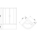 Душевой уголок Royal Bath RB 100BK-C-CH с поддоном