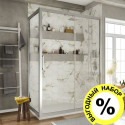 Душевой уголок STWORKI Эстерсунд DE019R80120200 120x80 см профиль хром матовый с поддоном