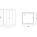 Душевой уголок Timo TL-1102 Romb Glass с поддоном