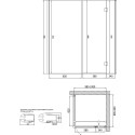 Душевой уголок Vegas Glass AFP-Fis Lux 100*90 07 01 R профиль матовый хром, стекло прозрачное