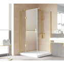 Душевой уголок Vegas Glass AFP-Fis Lux 120*100 09 01 L профиль золото, стекло прозрачное