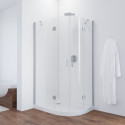 Душевой уголок Vegas Glass AFS-F 110*80 07 01 L профиль матовый хром, стекло прозрачное