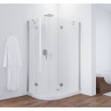 Душевой уголок Vegas Glass AFS-F 120*100 08 01 R профиль глянцевый хром, стекло прозрачное