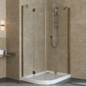 Душевой уголок Vegas Glass AFS-F Lux 100*80 05 01 R профиль бронза, стекло прозрачное