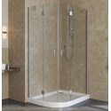 Душевой уголок Vegas Glass AFS-F Lux 100*80 07 01 R профиль матовый хром, стекло прозрачное