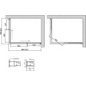 Душевой уголок Vegas Glass ZA-F 90*80 07 02 профиль матовый хром, стекло шиншилла