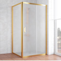 Душевой уголок Vegas Glass ZP+ZPV 100*100 09 10 профиль золото, стекло сатин