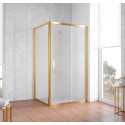 Душевой уголок Vegas Glass ZP+ZPV 100*100 09 10 профиль золото, стекло сатин