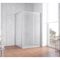 Душевой уголок Vegas Glass ZP+ZPV 110*100 07 10 профиль матовый хром, стекло сатин