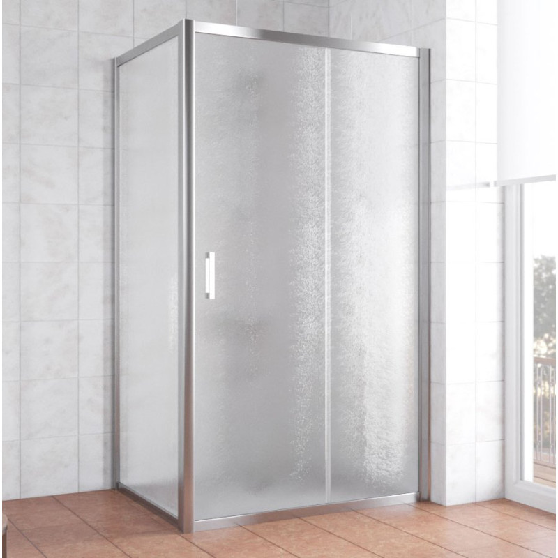 Душевой уголок Vegas Glass ZP+ZPV 110*70 08 02 профиль глянцевый хром, стекло шиншилла