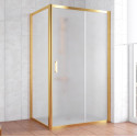 Душевой уголок Vegas Glass ZP+ZPV 110*90 09 10 профиль золото, стекло сатин