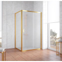 Душевой уголок Vegas Glass ZP+ZPV 110*90 09 10 профиль золото, стекло сатин