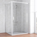 Душевой уголок Vegas Glass ZP+ZPV 120*100 01 01 профиль белый, стекло прозрачное