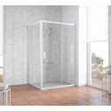 Душевой уголок Vegas Glass ZP+ZPV 120*100 01 01 профиль белый, стекло прозрачное