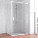 Душевой уголок Vegas Glass ZP+ZPV 130*80 01 01 профиль белый, стекло прозрачное