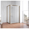 Душевой уголок Vegas Glass ZP+ZPV 130*80 05 10 профиль бронза, стекло сатин
