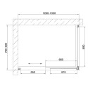 Душевой уголок Vegas Glass ZP+ZPV 130*80 08 01 профиль глянцевый хром, стекло прозрачное