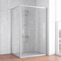 Душевой уголок Vegas Glass ZP+ZPV 130*90 07 01 профиль матовый хром, стекло прозрачное