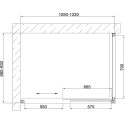 Душевой уголок Vegas Glass ZP+ZPV 130*90 07 01 профиль матовый хром, стекло прозрачное