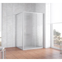 Душевой уголок Vegas Glass ZP+ZPV 140*100 07 02 профиль матовый хром, стекло шиншилла