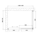 Душевой уголок Vegas Glass ZP+ZPV 140*70 08 01 профиль глянцевый хром, стекло прозрачное