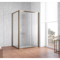 Душевой уголок Vegas Glass ZP+ZPV 140*90 05 02 профиль бронза, стекло шиншилла