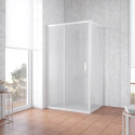 Душевой уголок Vegas Glass ZP+ZPV NOVO 140*100 01 10 профиль белый, стекло сатин