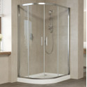 Душевой уголок Vegas Glass ZS-F 120*110 08 01 профиль глянцевый хром, стекло прозрачное