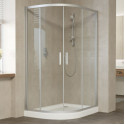 Душевой уголок Vegas Glass ZS-F 120*80 07 01 профиль матовый хром, стекло прозрачное