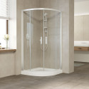 Душевой уголок Vegas Glass ZS 120 01 01 профиль белый, стекло прозрачное