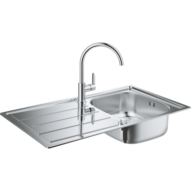 Комплект Grohe Bau 31562SD0 Мойка кухонная K200 31552SD0 + Смеситель BauEdge 31367000 для кухонной мойки