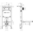Комплект Jacob Delafon Struktura E21750RU-00 кнопка черная